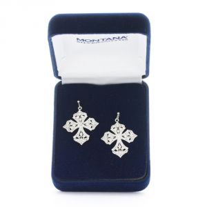 Montana Silversmiths Dazzling Filigree Cross Earrings (ER3647)